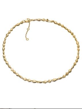 Jorge Revilla Sterling Silver Nugget Necklace 
With 18k Gold Vermeil Finish